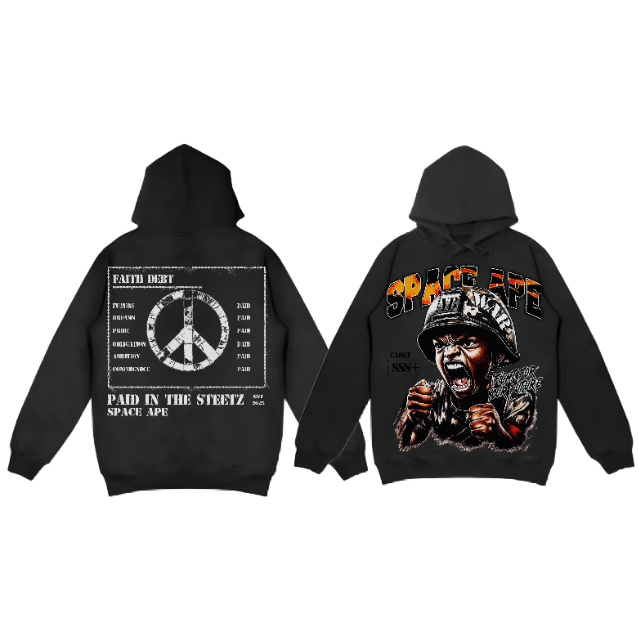 Kid Soldier Distressed Hoodie