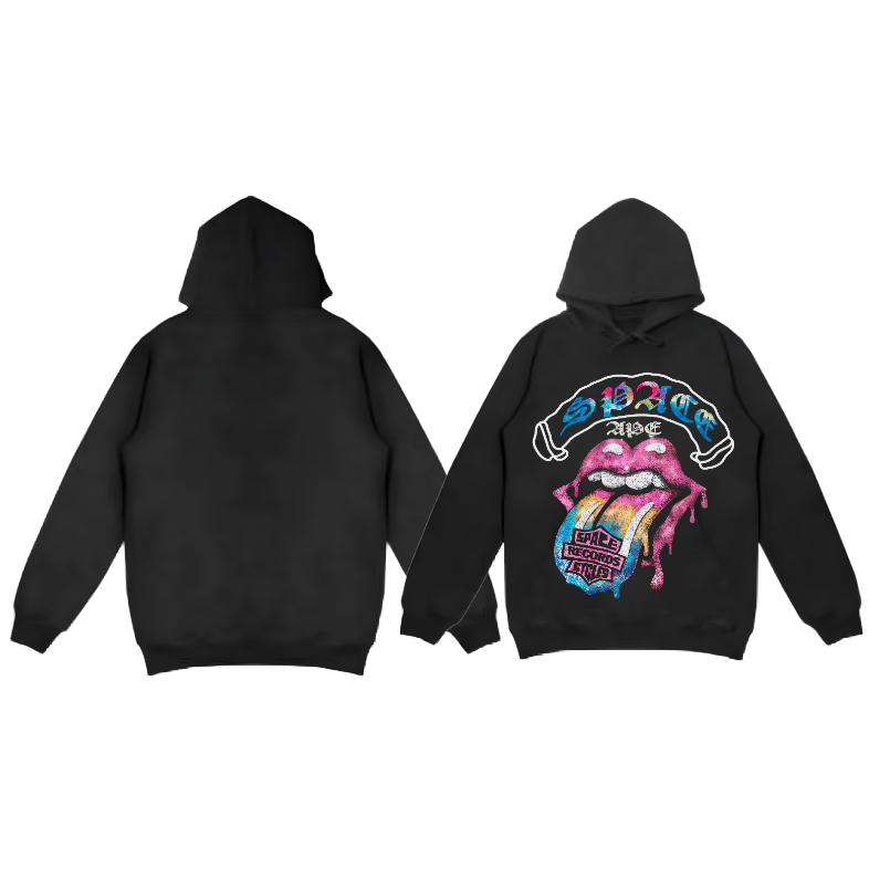 Space Records Cycles Distressed Hoodie
