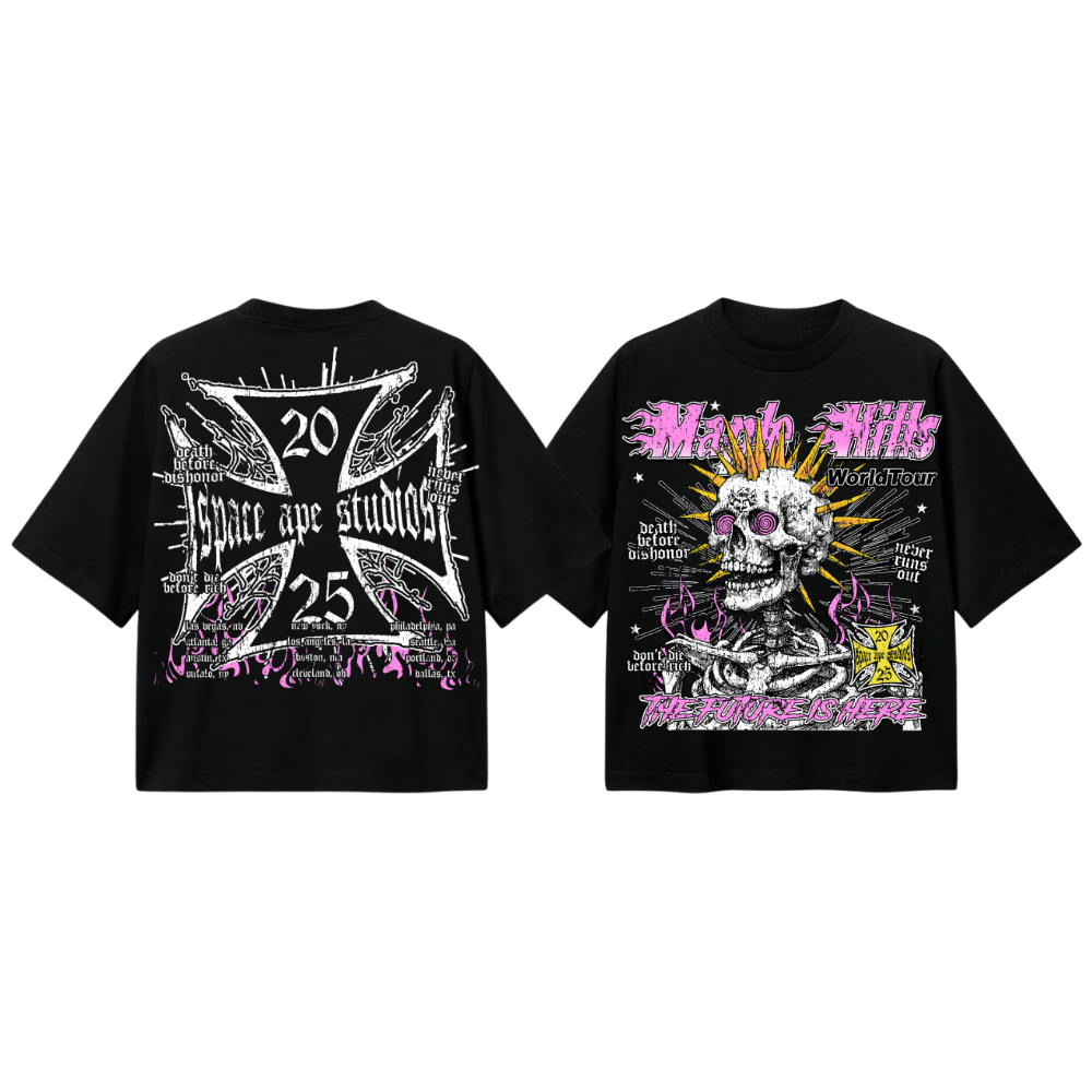 Skull Spike French Terry T-Shirt